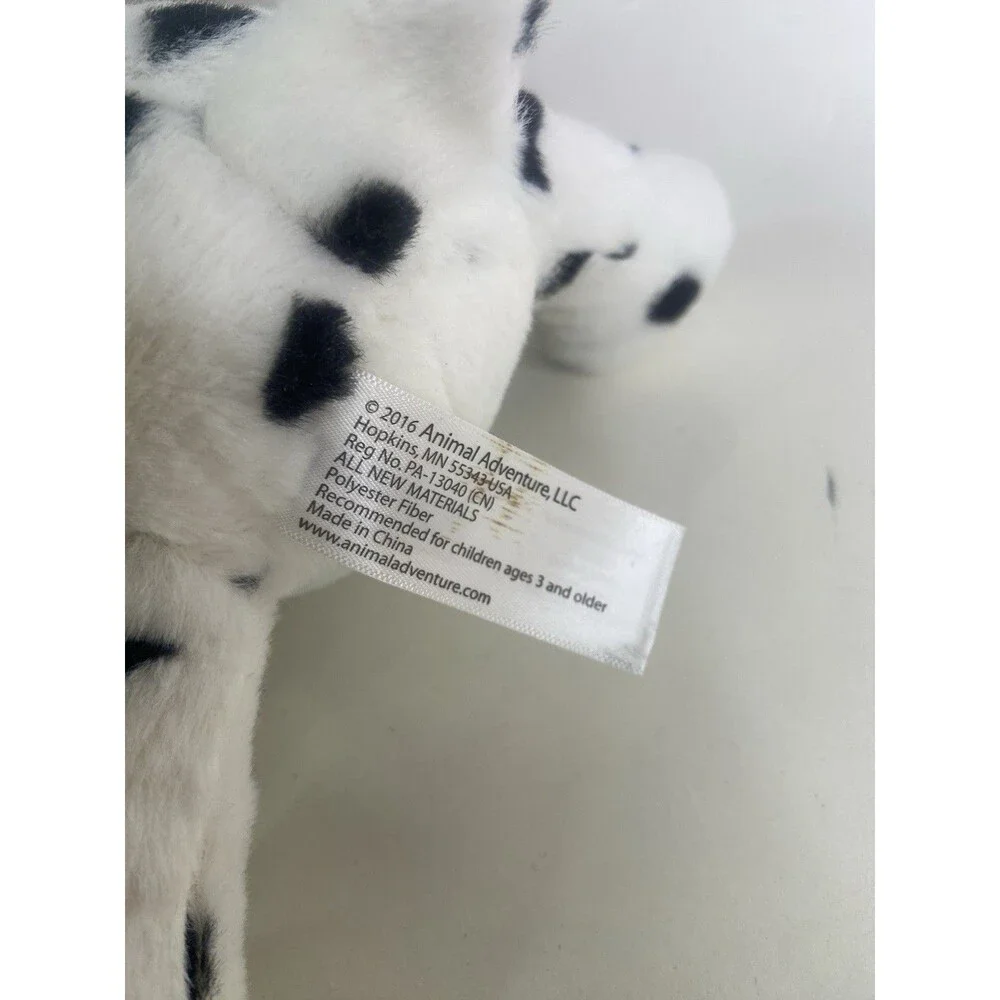 Animal Adventures Dalmatian Dog Puppy Plush Stuffed Animal Red Bow 2016 NEW